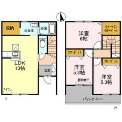 レディアンス熊谷Ⅱ（熊谷市円光）の物件間取画像